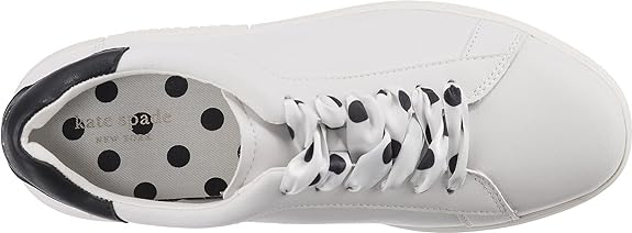 Kate Spade Womens Lift Lace Up Casual and Fashion Sneakers White 8 Medium