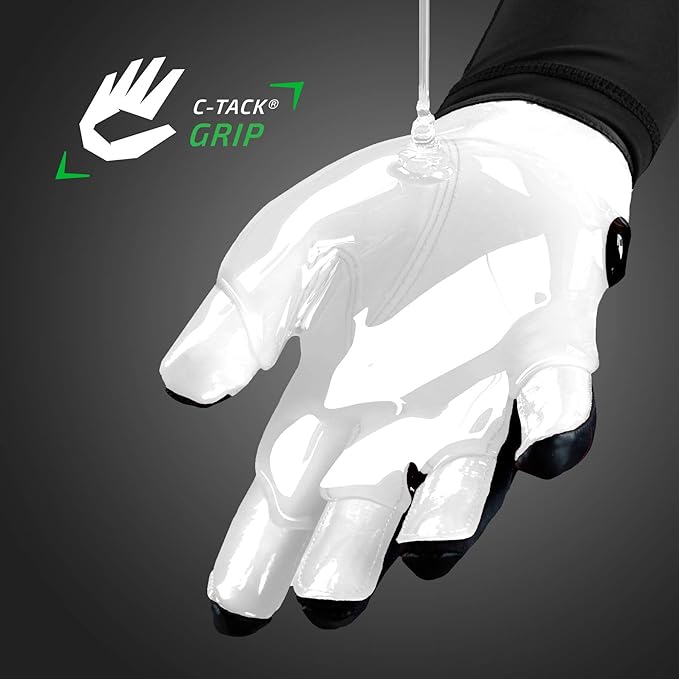 Cutters Football Wide Receiver Gloves. Rev Pro 4.0 Ultra Grip No Slip. Youth and Adult Sizes (1 Pair)