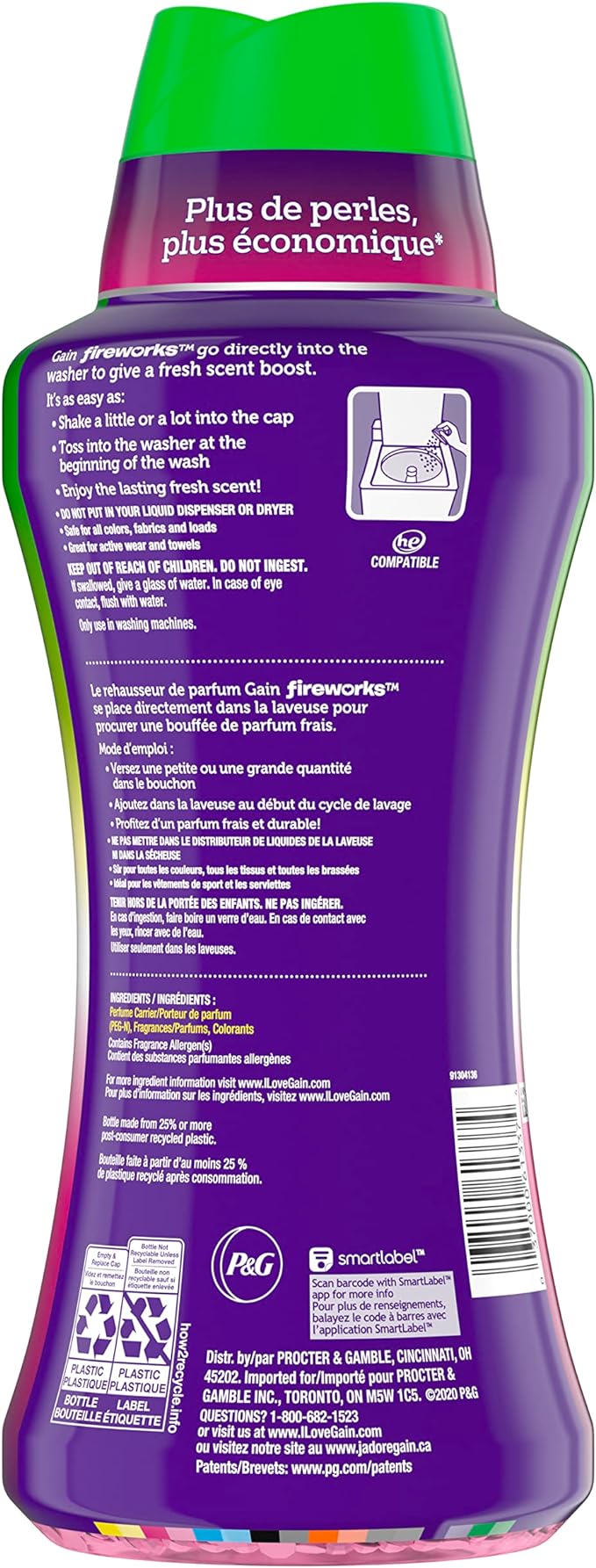 Gain Fireworks In-Wash Scent Booster Beads, Moonlight Breeze, 26.5 oz
