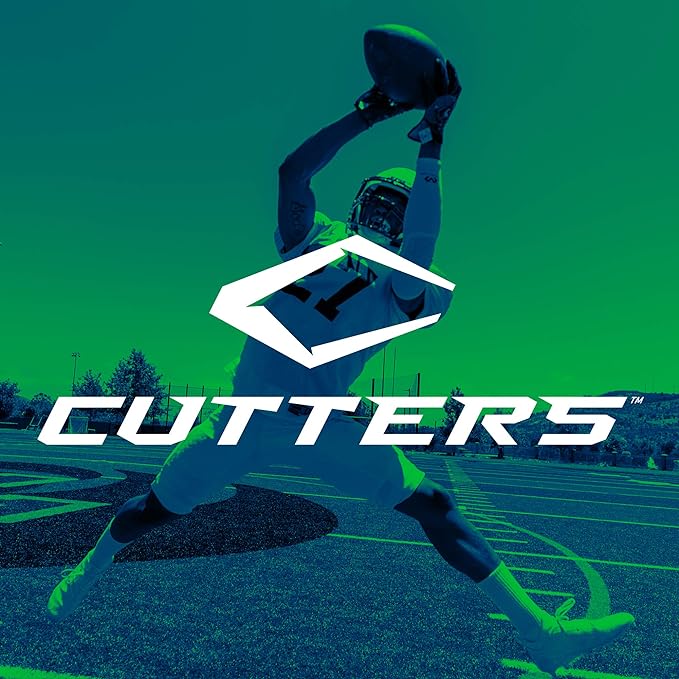 Cutters Football Wide Receiver Gloves. Rev Pro 4.0 Ultra Grip No Slip. Youth and Adult Sizes (1 Pair)