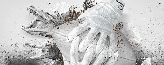 Cutters Football Wide Receiver Gloves. Rev Pro 4.0 Ultra Grip No Slip. Youth and Adult Sizes (1 Pair)